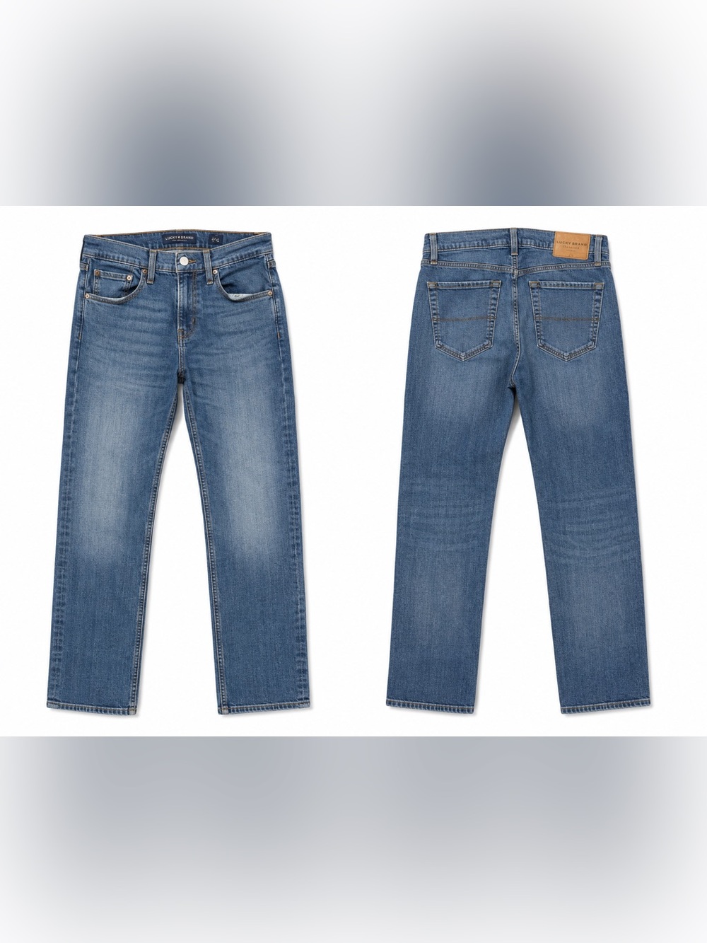 Lucky Brand Classic Straight Jeans in Medium Blue Wash 33/30 Slim Straight Men’s
